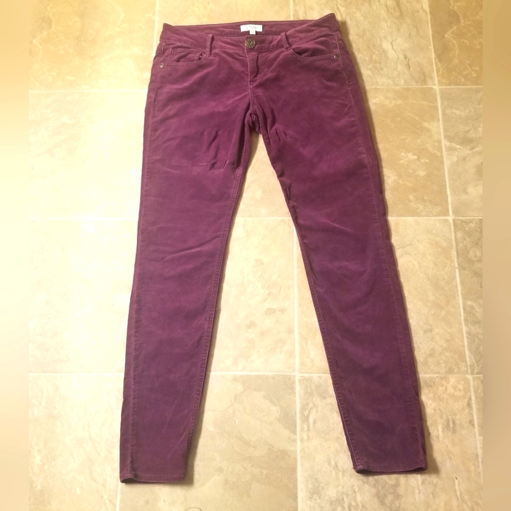 Candies Purple Velvet Skinny Jeans, 7 Juniors